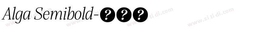 Alga Semibold字体转换